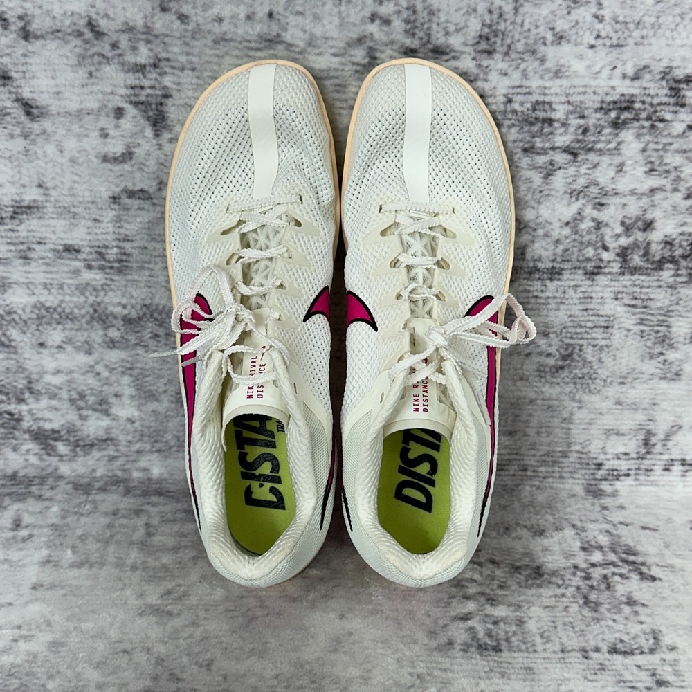 New No Box Nike Zoom Rival Distance Track Spikes Men's Size 11 White Pink DC8725 - Picture 4 of 9